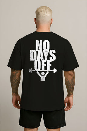 Oversized Preta No Days Off - BRVK - Street Wear