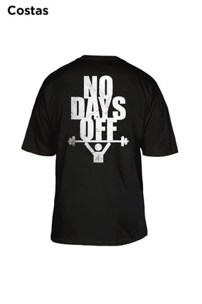 Oversized Preta No Days Off - BRVK - Street Wear