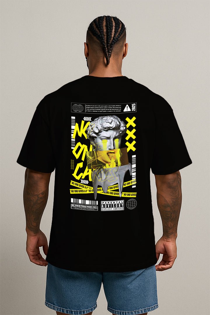 Oversized Preta No One Cares - BRVK - Street Wear