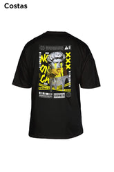 Oversized Preta No One Cares - BRVK - Street Wear